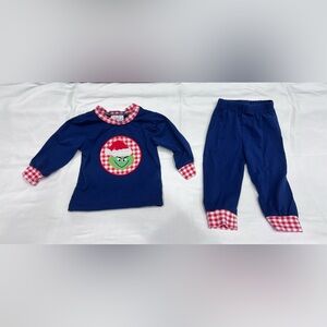 Busy Bee Smocks Grinch Outfit - 9m